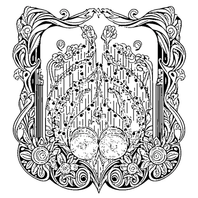 Music Notes Pattern coloring page design 1
