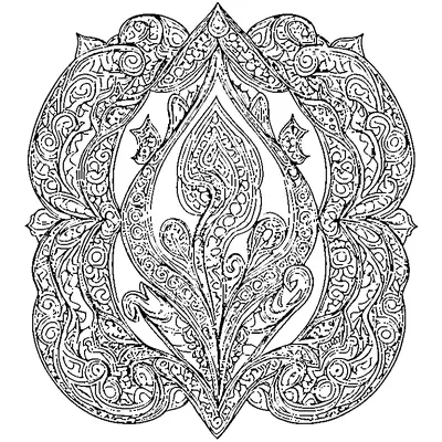 paisley pattern teardrop coloring pages