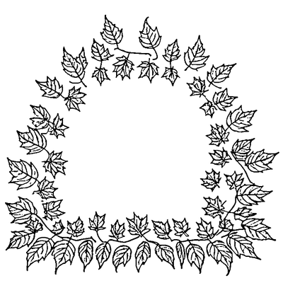 Pile Of Autumn Leaves On Ground coloring page variation 2