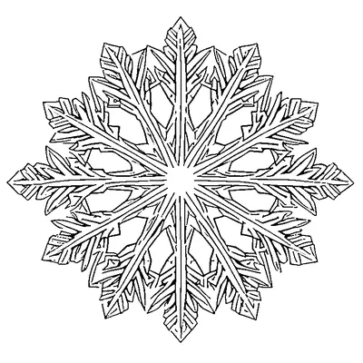 snowflake pattern symmetrical coloring pages