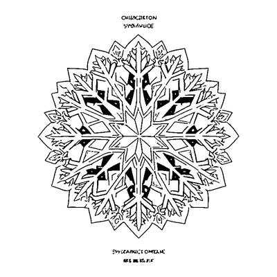 Snowflake Pattern Symmetrical coloring page design 1