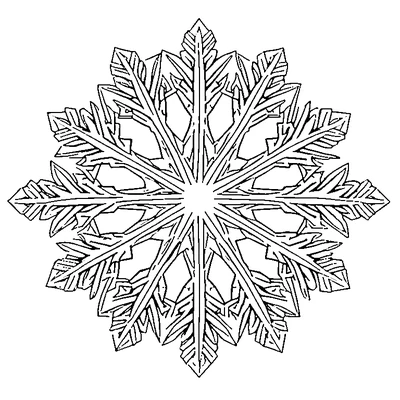 Snowflake Pattern Symmetrical coloring page design 2