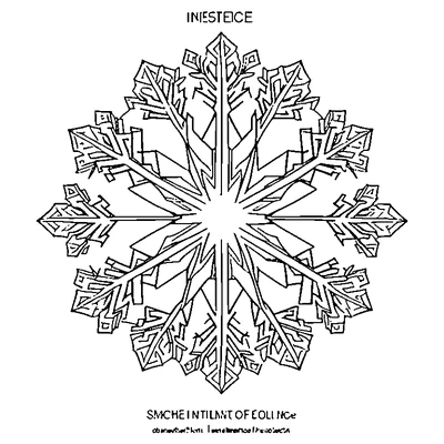 Snowflake Pattern Symmetrical coloring page design 3