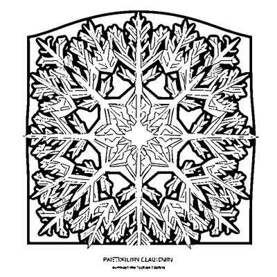 snowflakes pattern scattered coloring pages