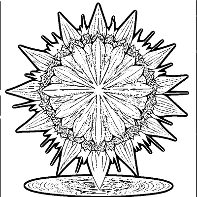 Starburst Pattern Explosion coloring page design 1