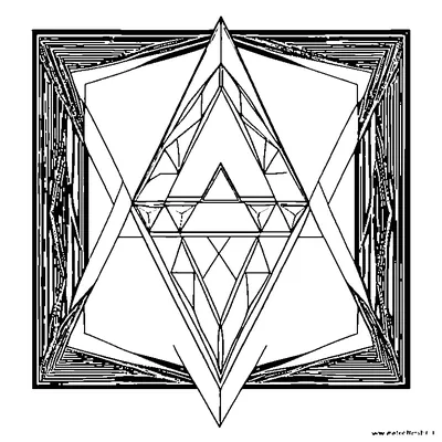 triangle pattern alternating coloring pages