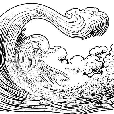 wave pattern smooth coloring pages