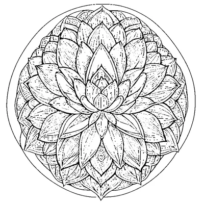 zentangle lotus flower coloring pages
