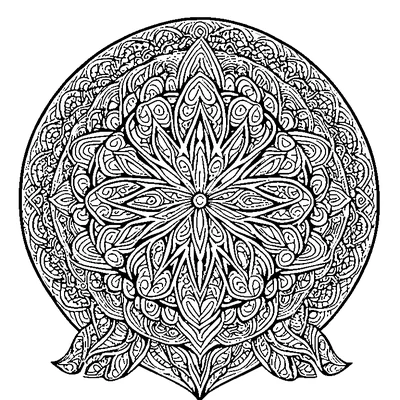 Zentangle Pattern Organic coloring page design 1