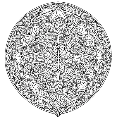 Zentangle Pattern Organic coloring page design 2