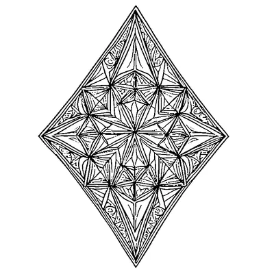 zentangle pattern with geometric triangles coloring pages