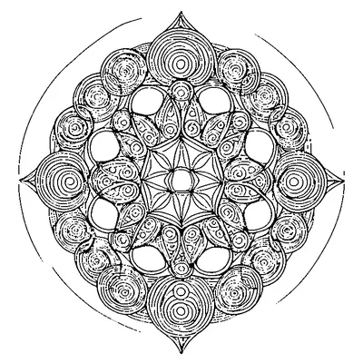 zentangle pattern with interlocking circles coloring pages