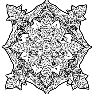 zentangle pattern with star bursts coloring pages