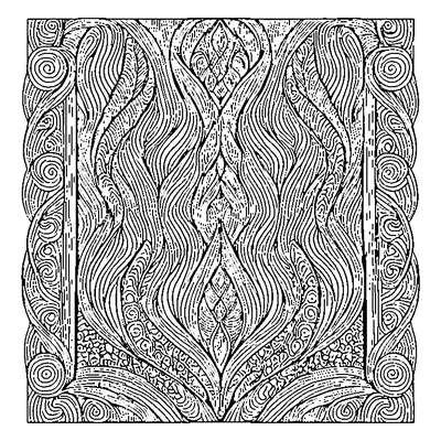 zentangle pattern with wave lines coloring pages