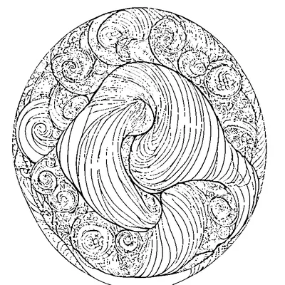 zentangle seashell spiral coloring pages