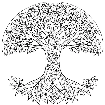 zentangle tree of life coloring pages
